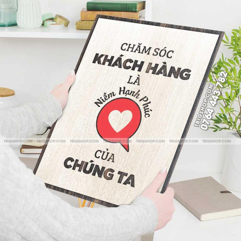 Tranh động lực CARINA T062- Chăm sóc khách hàng là hạnh phúc của chúng ta