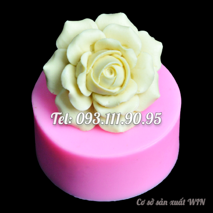 Bộ 3 khuôn silicon làm bánh, rau câu hoa hồng cánh tim, hoa cúc đơn và lá - Mã số Q 1142