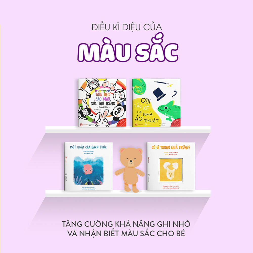 Combo 4 cuốn truyện tranh Ehon Nhật Bản - Điều Kỳ Diệu Từ Những Màu Sắc - Dành cho trẻ từ 0 - 6 tuổi