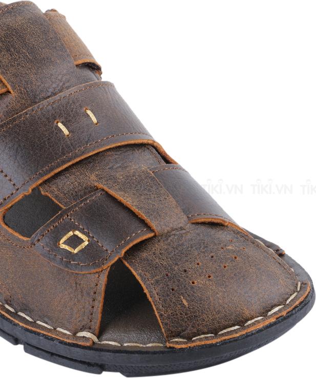 Giày Sandal Nam Da Bò Cao Cấp SUNPOLO SUSDA20N - Nâu (Size