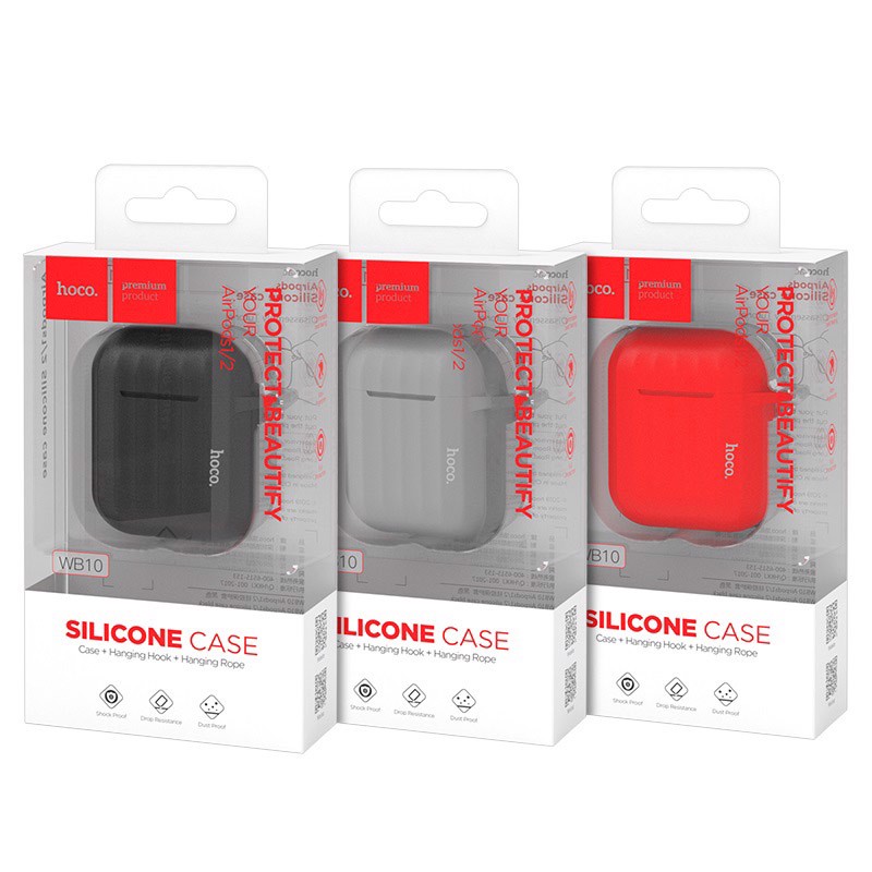 Ốp Case Silicon HOCO WB10 cho Airpods 1/ Airpods 2_Hàng Nhập Khẩu