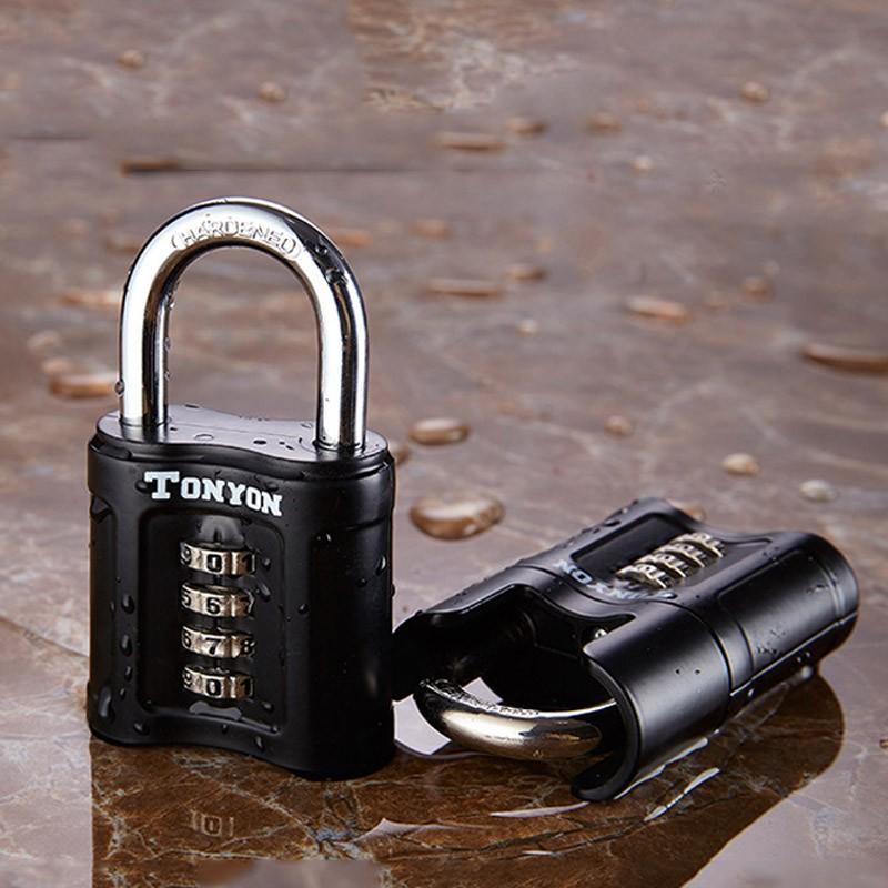 Khóa số chống cắt loại 4 mã số TY25011, móc khóa thép cứng D8cm, vỏ hợp kim kẽm mạ không gỉ