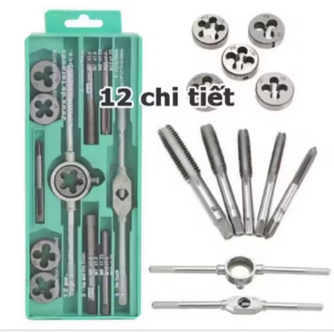 1 BỘ TẠO REN ỐC VẶN 12 CHI TIẾT CAO CẤP THUẬN TIỆN CHO MỌI NGƯỜI
