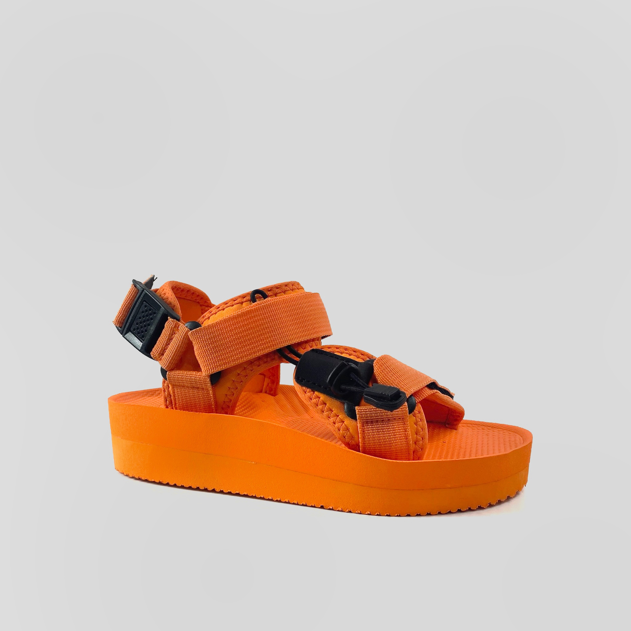 Giày Sandal Nữ The Bily 01W Quai Chéo Dây Rút - Màu Cam BL01WC