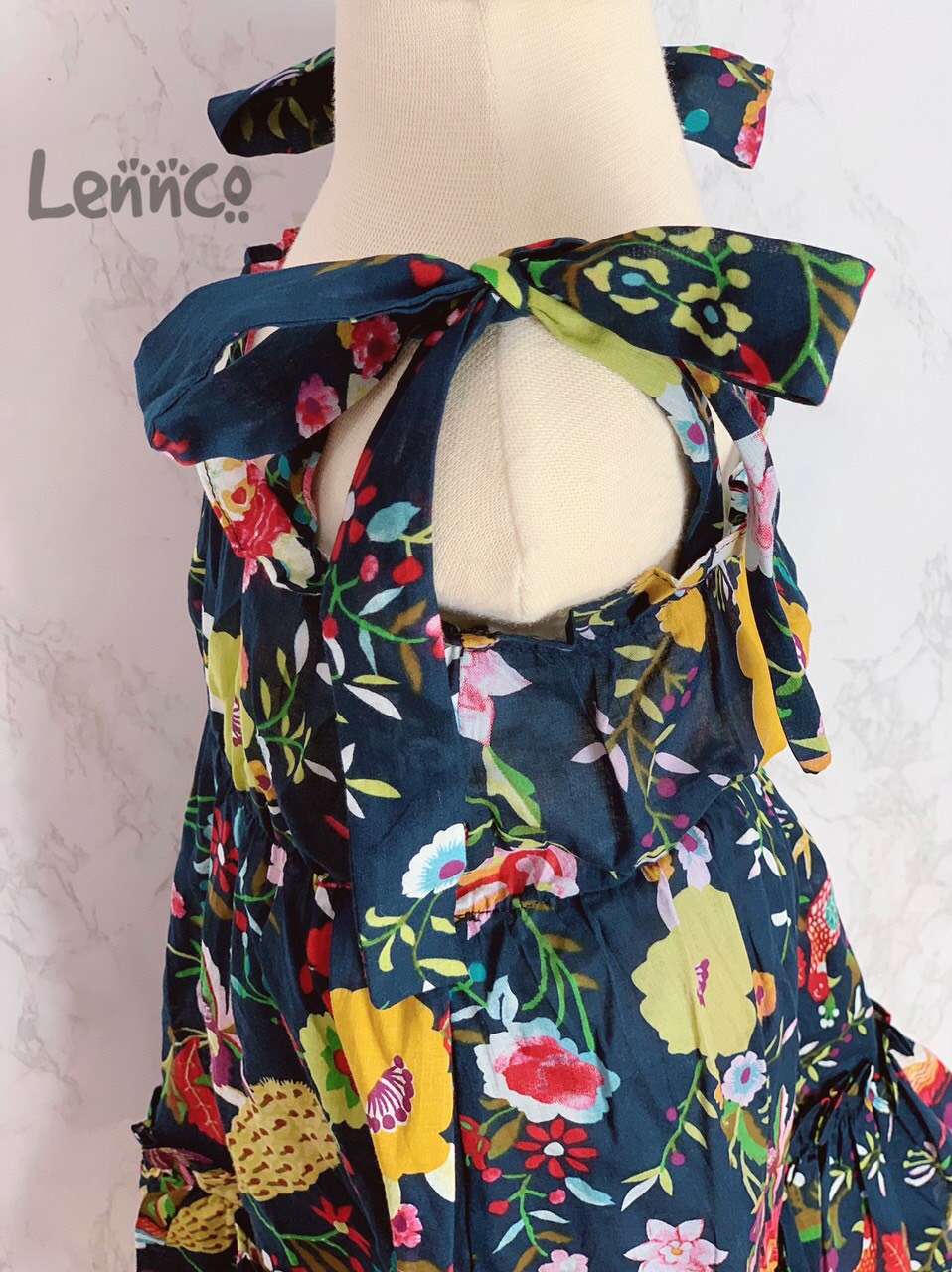 Maxi hoa xanh than Lennco