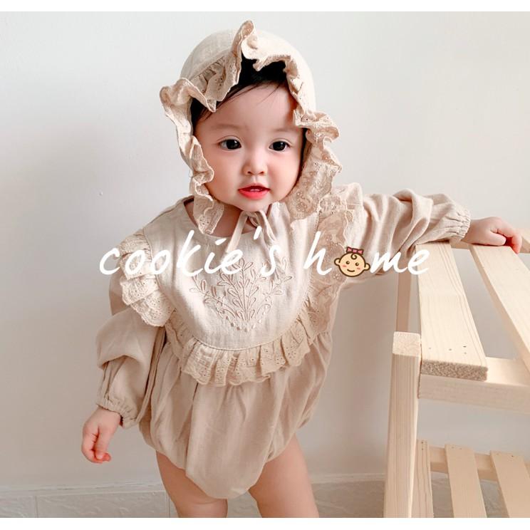 Set áo kèm mũ tiểu thư cực xinh chất vải cotton thoáng mát cho bé gái chụp hình đi chơi tiệc sinh nhật thôi nôi