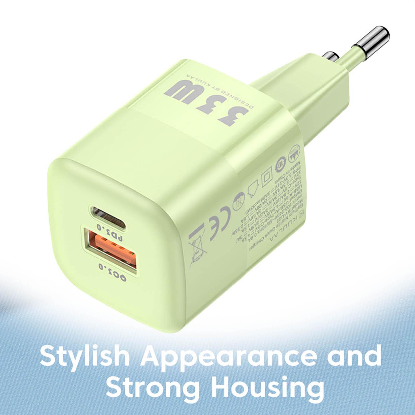 33W Dual Port Wall Charger Adapter Smart Chip for iOS Android Phones EU