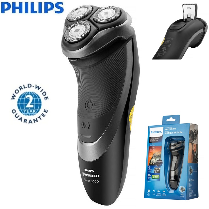 Máy cạo râu khô và ướt nhãn hiệu Philips Norelco S3560/11 Shaver 3000 Hoạt động với 4-hướng đầu Flex - HÀNG NHẬP KHẨU