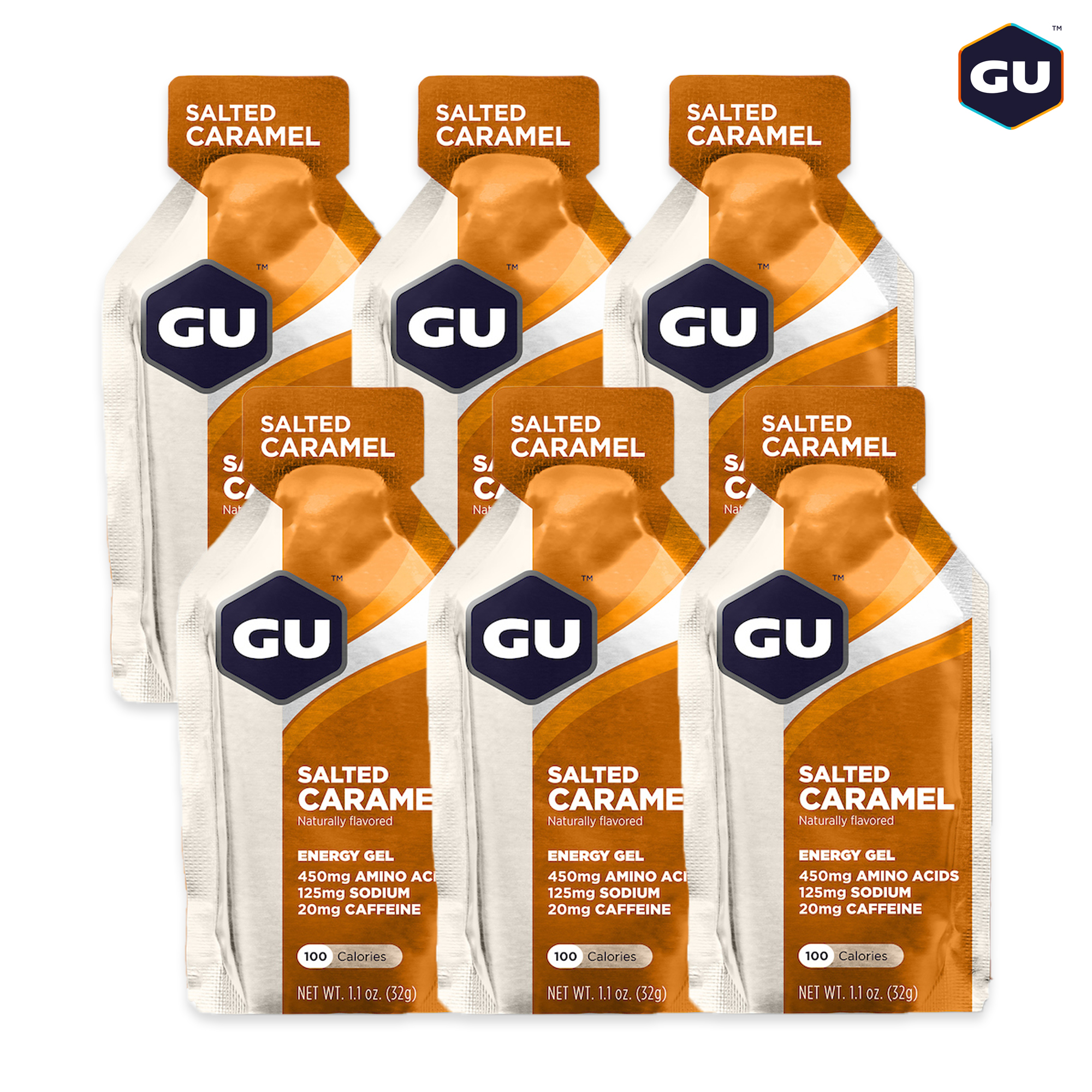 GU Energy Gel Năng Lượng Chạy Bộ Vị Salted Caramel - Combo 6 Gói