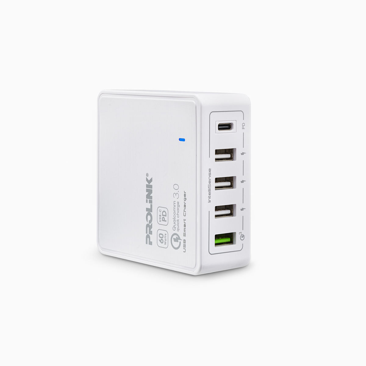 Củ sạc nhanh 60W PROLiNK PDC56001 có 5 cổng dành cho Macbook, iPhone, iPad, Samsung, Xiaomi - Hàng chính hãng