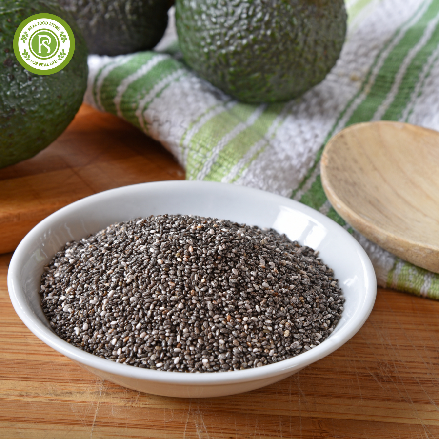 Hạt Chia Đen Hữu Cơ Real Food Cải Thiện Tiêu Hóa, Dùng Cho Sinh Tố &amp; Nước Uống (100g, 500g, 1KG, 2KG)