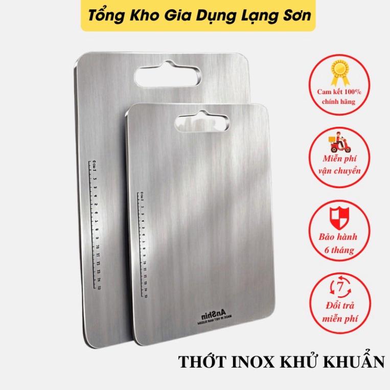 Thớt inox 304 cao cấp kháng khuẩn - chống ẩm mốc độc hại, vệ sinh dễ dàng, tiện lời, cường lực không mùn gỗ, an toàn - H