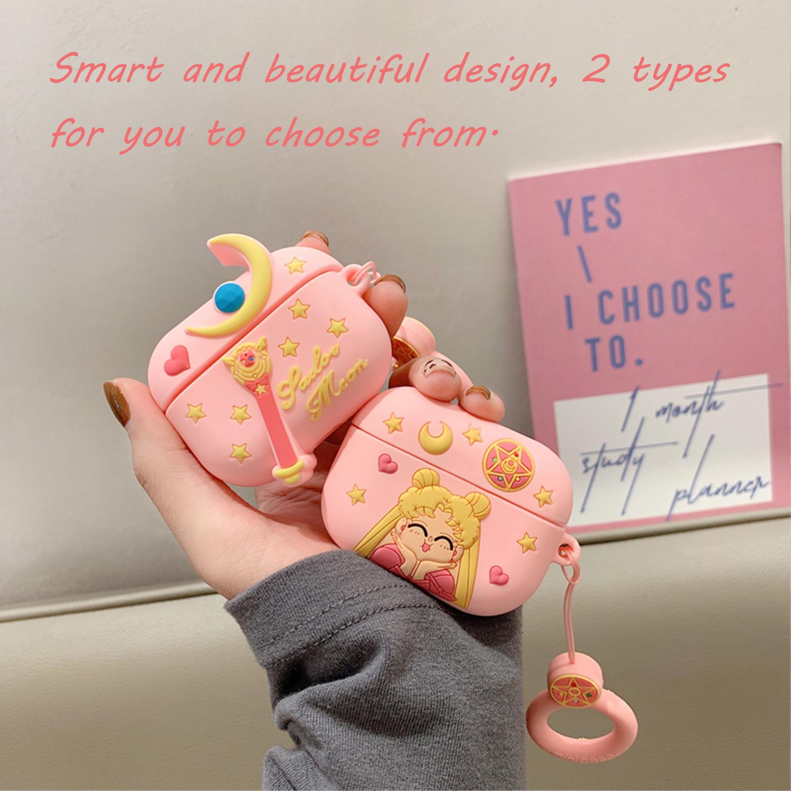 Ốp lưng tai nghe 3D Tương thích với AirPods Pro hoạt hình mèo dễ thương Earpods