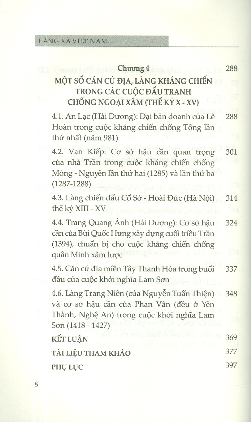 Làng Xã Việt Nam Trong Sự Nghiệp Bảo Vệ Đất Nước Từ Thế Kỷ X Đến Thế Kỷ XV (Sách Chuyên Khảo)