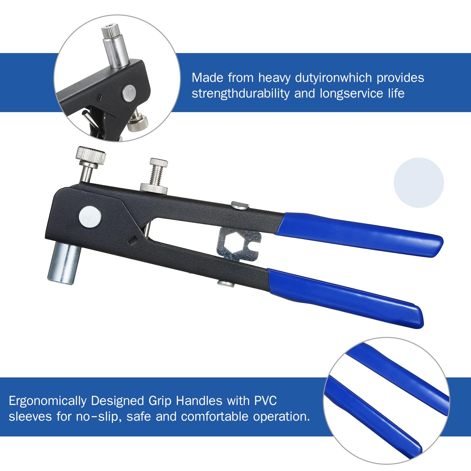86PCS Rivet Nut Tool Kit Set Blind Rivet Nut Hand Riveter Wrench Threaded Insert Tool Rivet Nut Gun with Metric Rivet