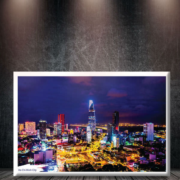 Tranh Canvas Viền Composite "Sài Gòn Về Đêm" W079