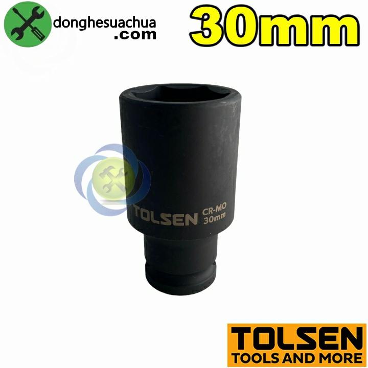 Tuýp 30mm 1/2 đen dài Tolsen 18280 loại 6 cạnh thép CR-MO