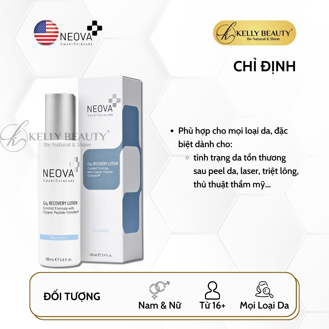 Sữa Dưỡng Phục Hồi Da Sau Treatment NEOVA CU3 Recovery Lotion | Kelly Beauty