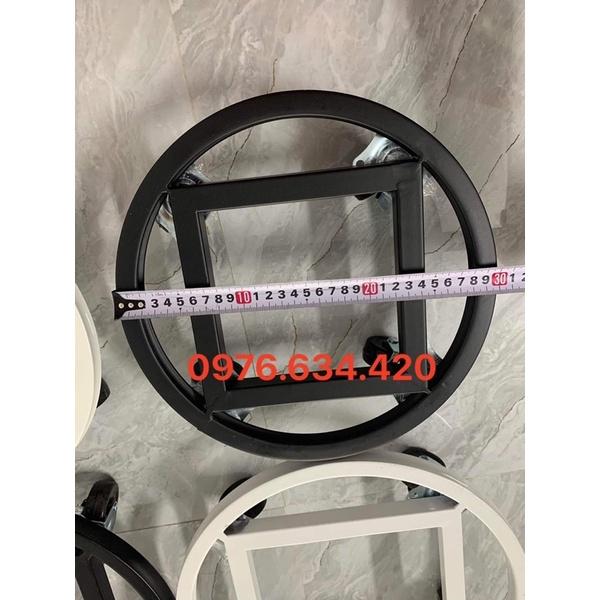 Đế chậu hoa cây cảnh có bánh xe dễ dàng di chuyển, bằng sắt sơn tĩnh điện đường kính 30cm và 35cm