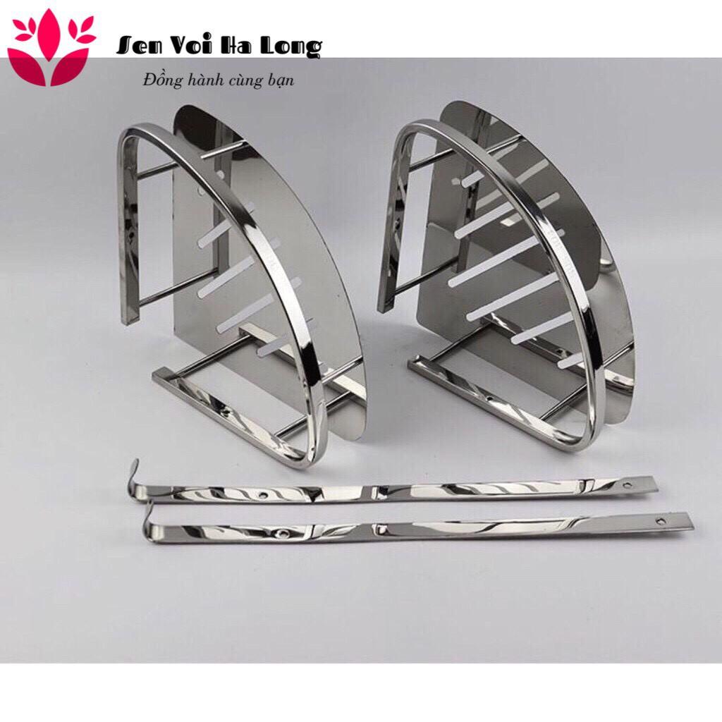 Kệ GÓC 2 tầng Inox 304 - Kệ để đồ phòng tắm Inox 304