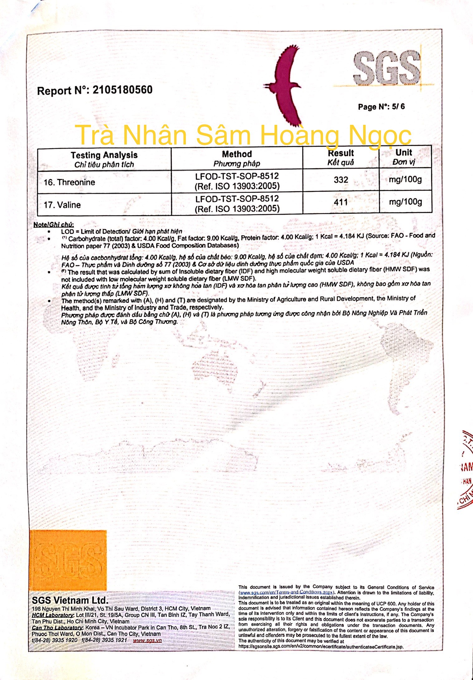 Trà nhân sâm hũ 100g - Hoang Ngoc Global