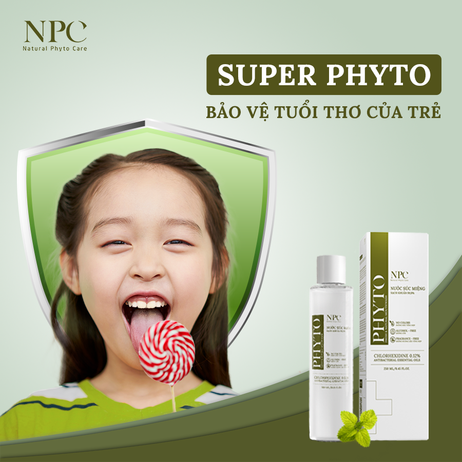 Nước súc miệng Phyto làm sạch khoang miệng 99.9%, tinh dầu thiên nhiên