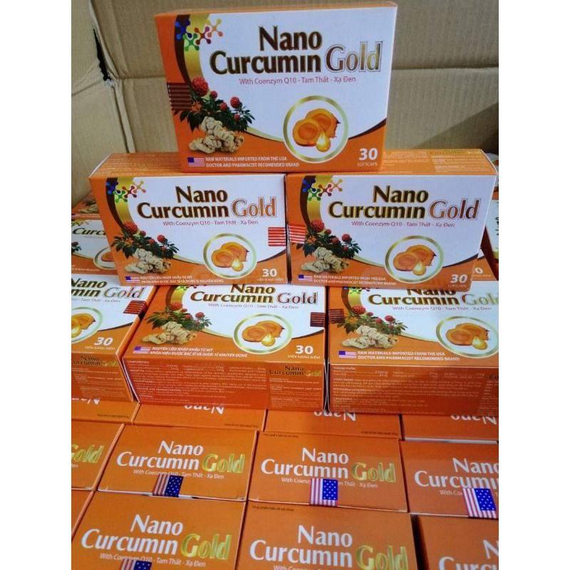 Nano Curcumin Gold - Giúp giảm các triệu chứng viêm loét dạ dày, tá tràng, thượng vị, hang vị (Hộp 30 viên)
