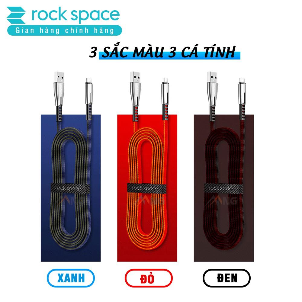 Dây Cáp Sạc Nhanh Rockspace M2 kết nối cổng micro cho điện thoại android độ dài 1,2 mét - Hàng chính hãng bảo hành 1 năm