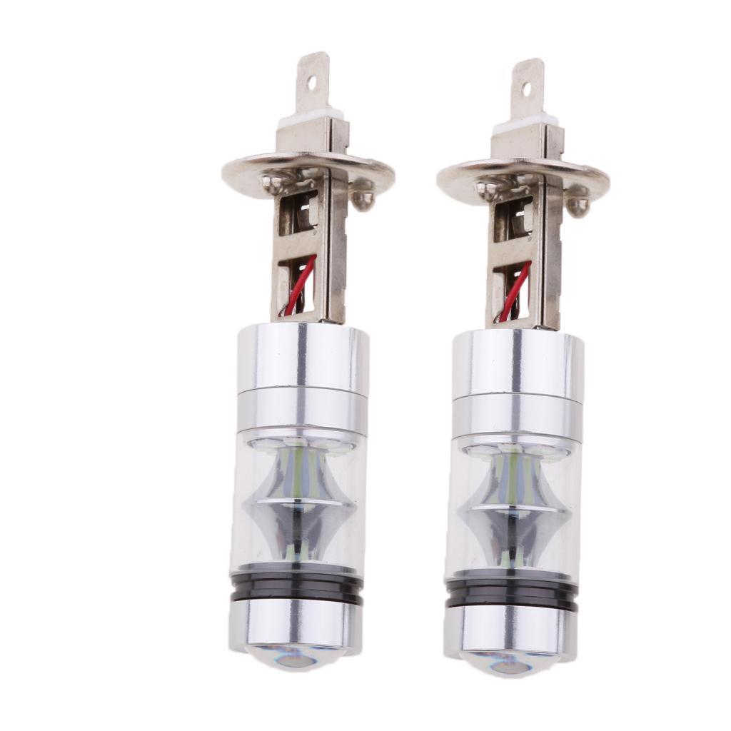 3-4pack 2 Pieces H1 20-SMD LED 100W Car Fog Driving DRL Light Bulbs 8000K Ice
