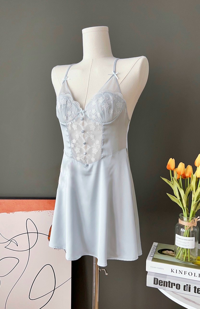 Váy Ngủ Chéo Dây Hở Lưng Gợi Cảm - B.Lingerie