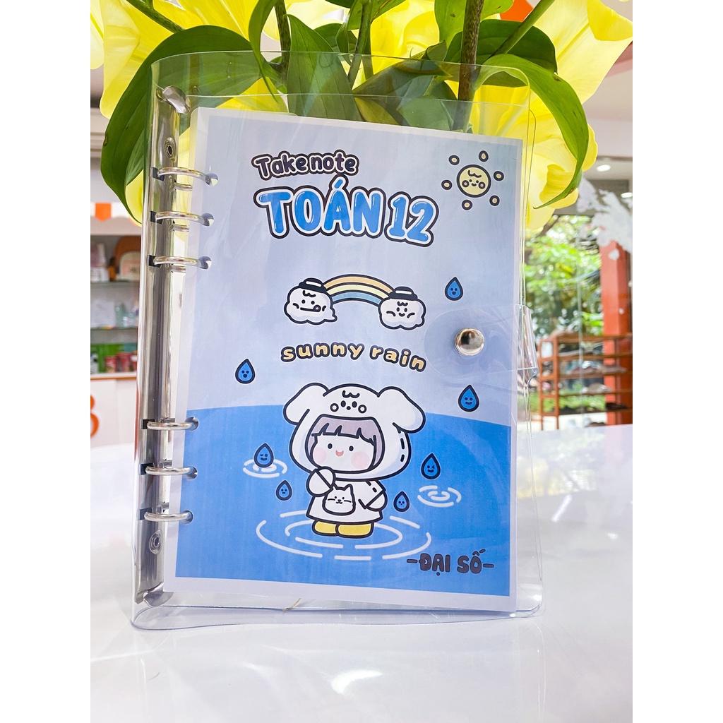 Sổ takenote HÌNH HỌC toán 12, sổ còng binder toán giúp học tốt toán 12, sổ tay ghi chép vẽ sticker, sổ lò xo A5 của BETA