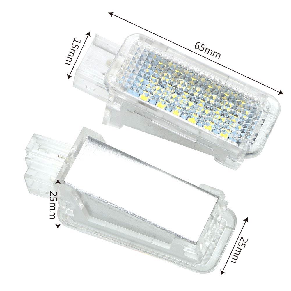 Set 2 đèn LED 6500K 12V ánh sáng trắng siêu sáng gắn cửa xe hơi Audi A3/A4/A6/VW