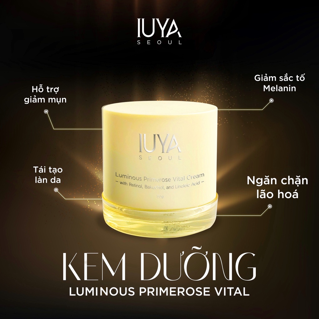 Kem đêm tái tạo da 2%bakuchiol IUYA Luminous Primerose Vital 50g