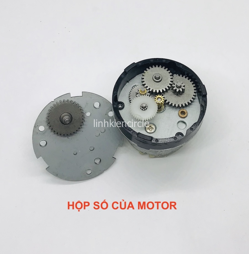 Motor mô tơ giảm tốc mini 500 bánh răng kim loại 6v - 12v tốc độ chậm 5 - 10 vòng trục ren - LK0330