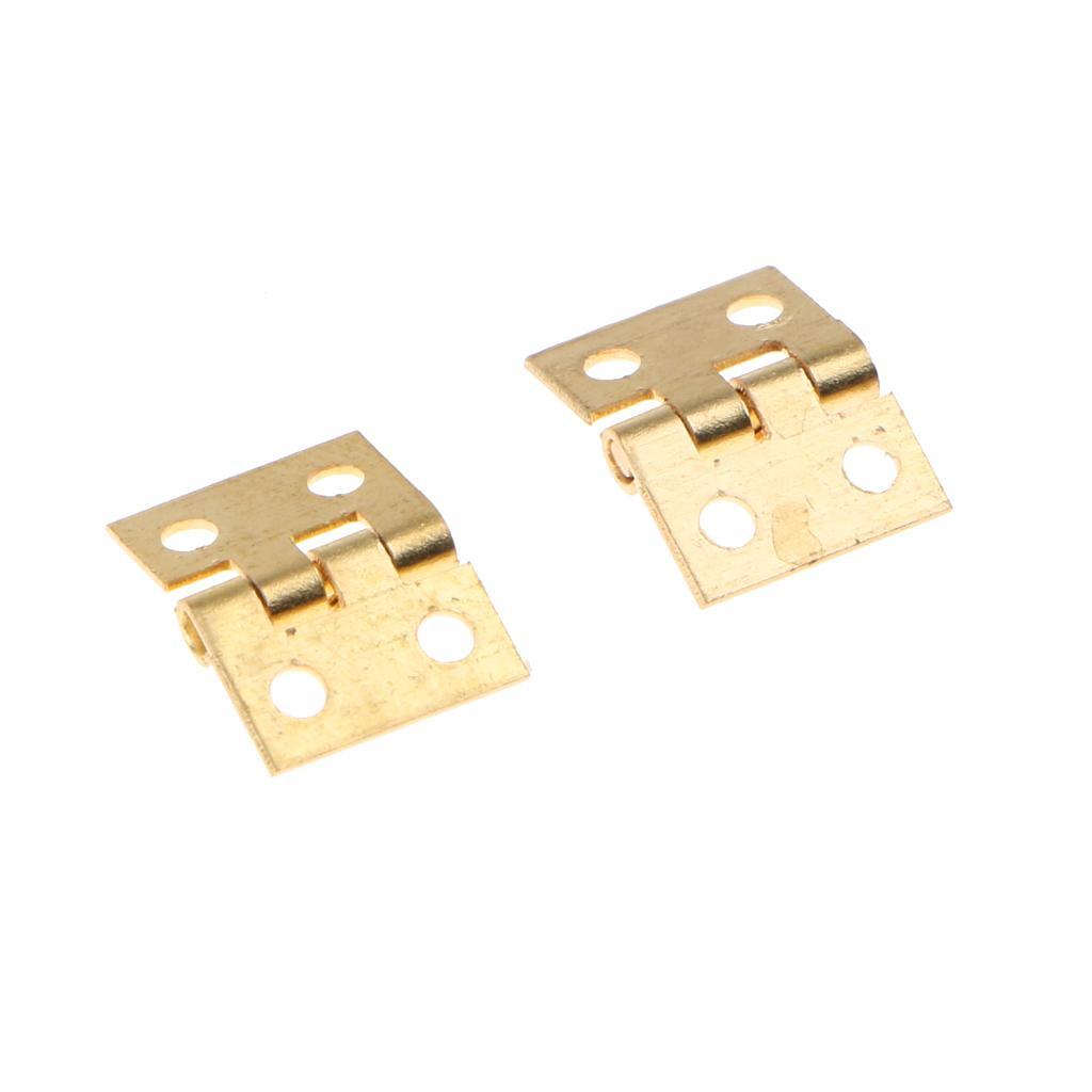 3X Jewelry Box Door Window Cabinet Hinge Small Jewelry Chest Hinges New Gold