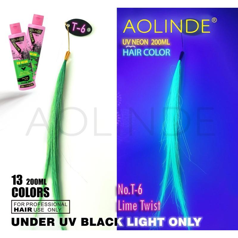 Kem nhuộm tóc Semi UV Neon Không Amoniac trên nền tóc tẩy Level 9 - Lime twist Màu Xanh lá 200ml + Gội xả gói Karseell 15ml