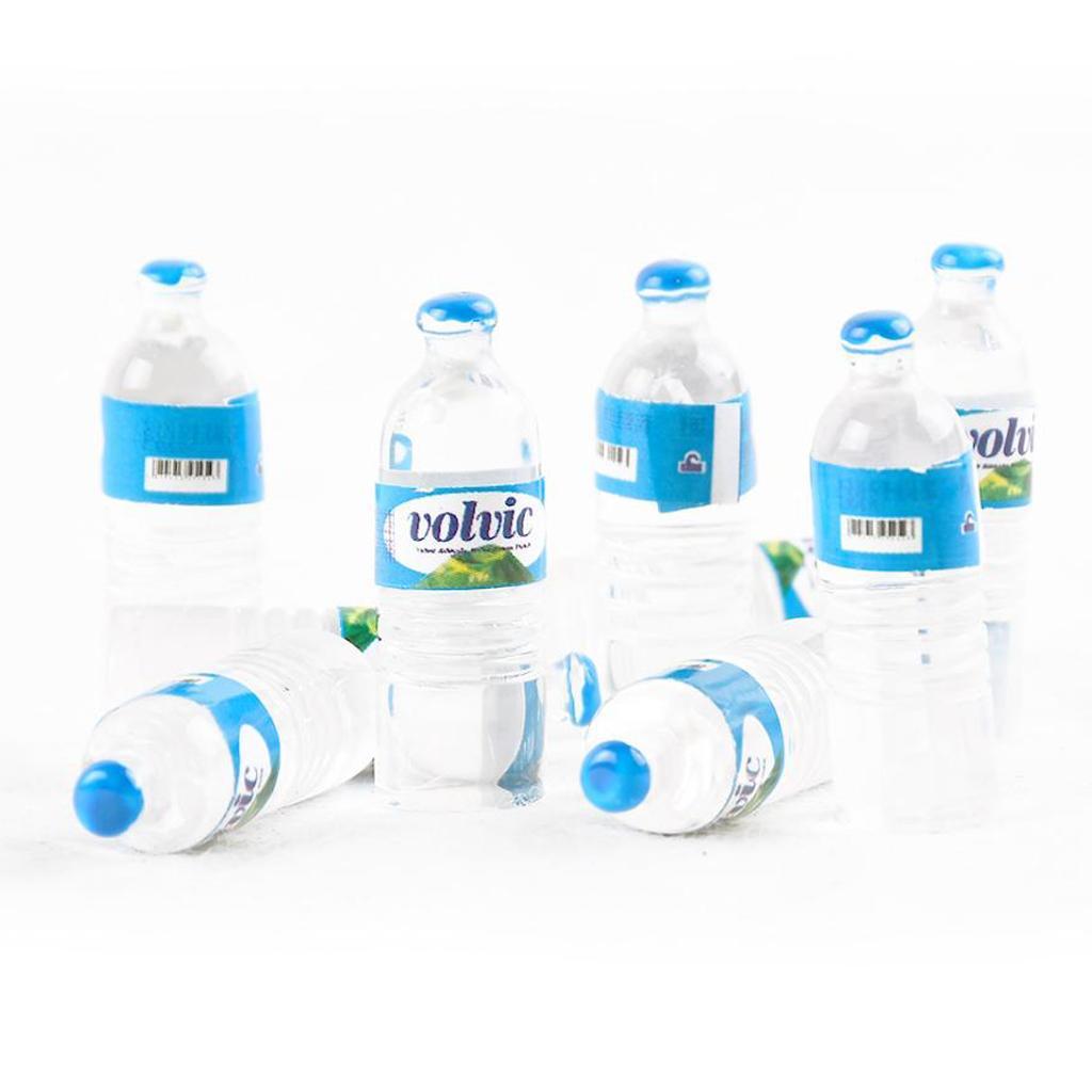 10pcs Mini Resin Craft Micro Landscaping Decor Water Bottles for Doll House