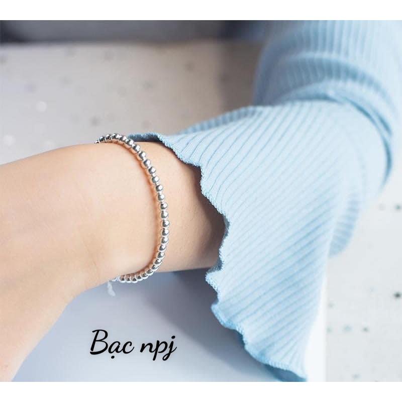 Lắc tay bi bạc đẹp cho nữ, Vòng tay bi Bạc Ta -Bạc Npj
