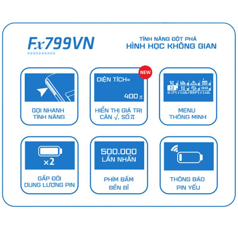 Máy Tính Khoa Học Flexio - Thiên Long Fx799VN - Màu Xanh Bạc Hà