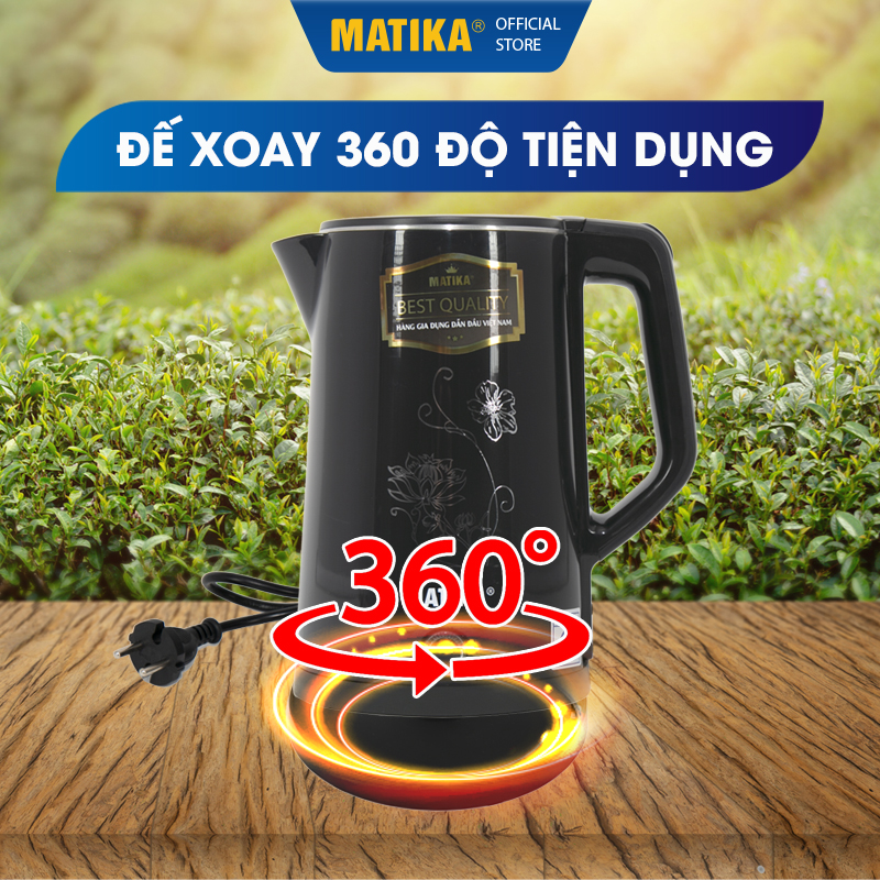 Ấm Siêu Tốc MATIKA 2.3L Đen MTK-29 - Hàng chính hãng