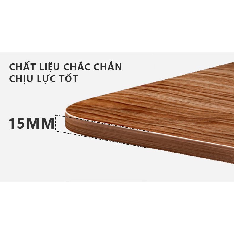 Bàn Ăn  Gấp Gọn Thông Minh Khung Sắt Có Bánh Xe Màu Óc Chó AM107