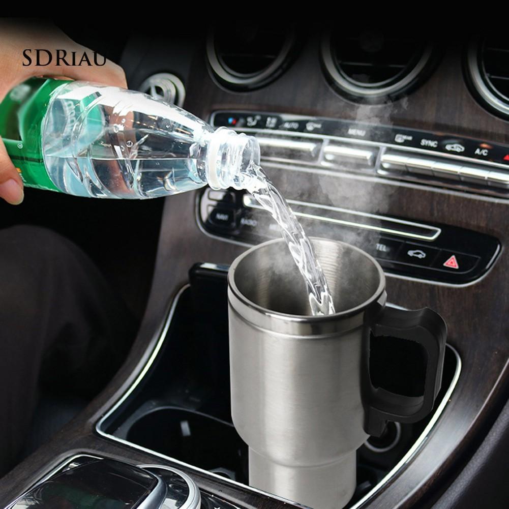 Cốc Nước Làm Nóng 500ml 12v Bằng Thép Không Gỉ Cho Xe Hơi