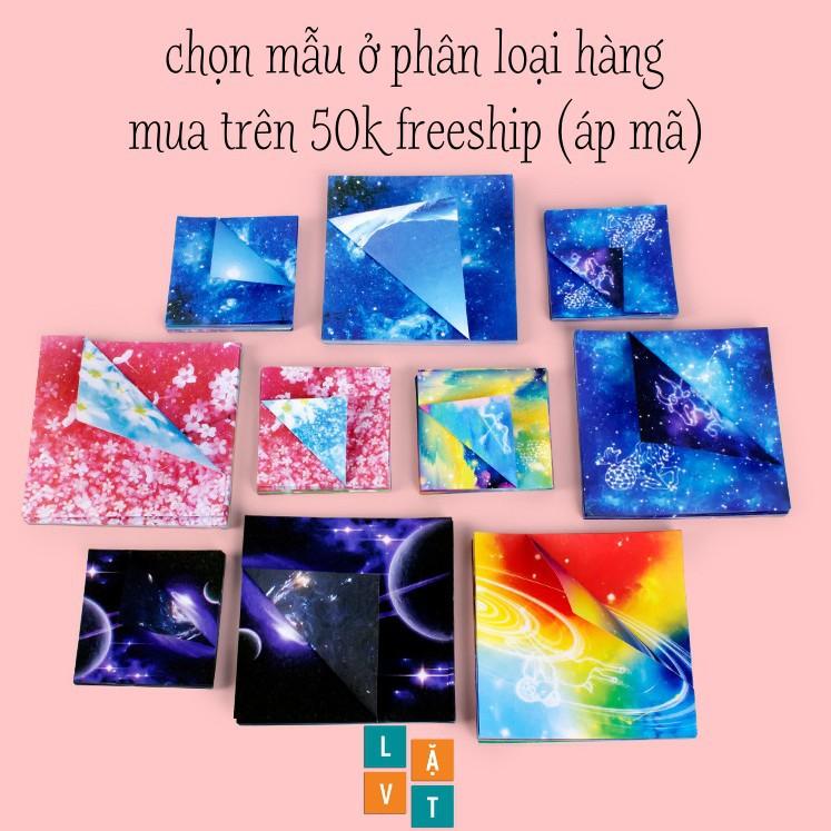 - Giấy origami vuông 7 Cm nhiều mẫu lựa chọn - Giấy xếp hình, giấy gấp hạc 2 mặt để gấp giấy