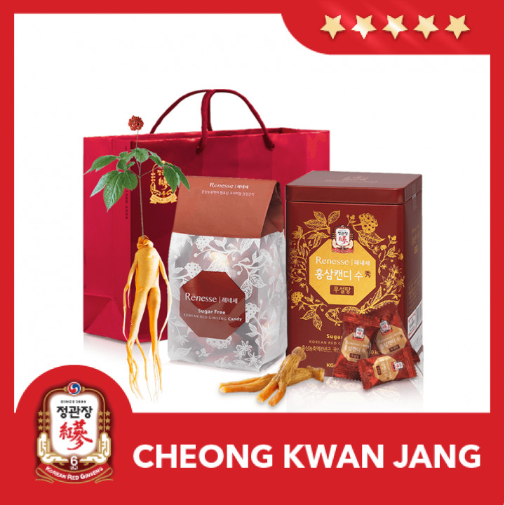 [Kẹo Sâm Hàn Quốc] Kẹo Hồng Sâm Renesse KGC Cheong Kwan Jang - Ginseng Candy (180g)