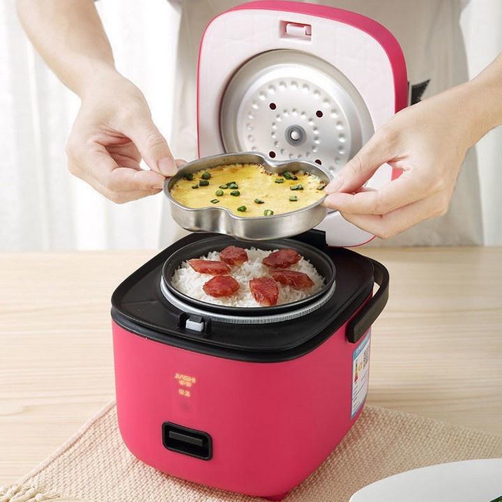 Nồi cơm điện mini lòng chảo chống dính, Rice Cooker thích hợp cho 1-2 người Dung tích 1.2L Electric Cooker