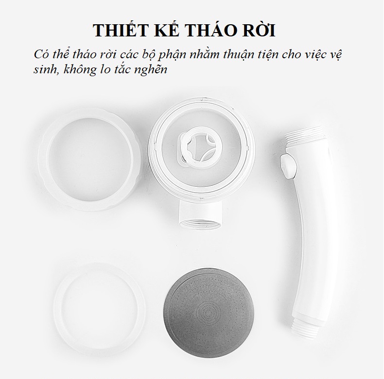 Bộ Vòi Sen Tăng Áp Lực Nước S.3A Chống Bào Mòn, Chịu Nhiệt Tốt.
