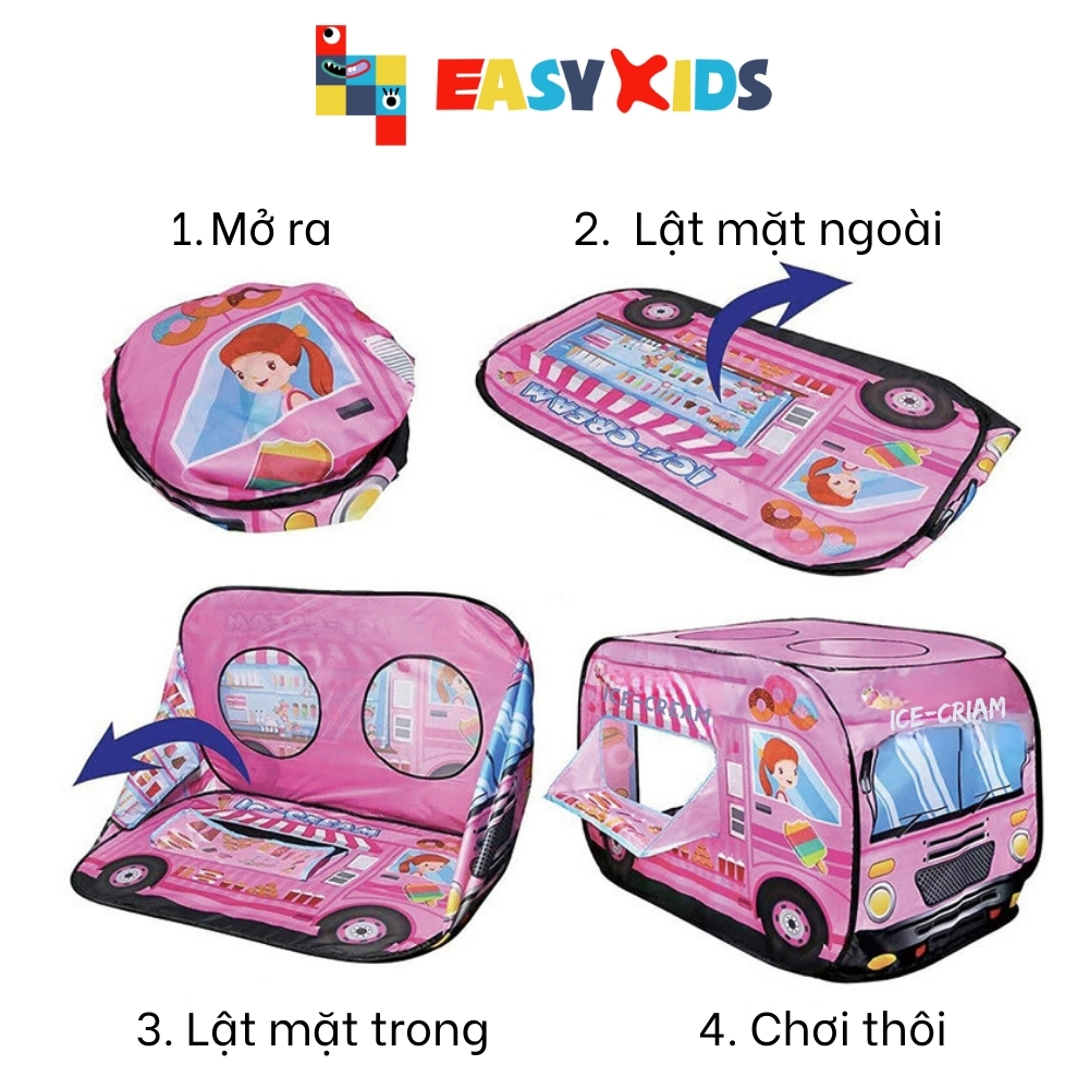 Lều Cho Bé Trai Bé Gái Công Chúa, Nhà Lều Vải Trẻ Em Cho Bé Ngủ Riêng Chơi Trong Nhà Ngoài Sân Có Khung Thép Dẻo Dễ Gấp
