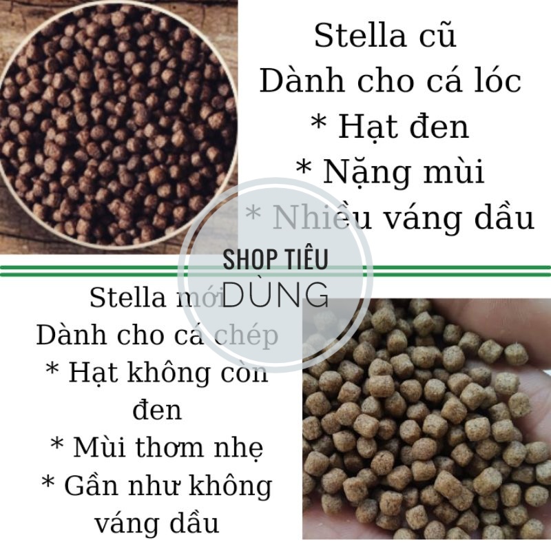Cám Stelllaa NEW 40% Đạm Nổi Cho Cá Koi, Cá Lóc cá diêu hồng cá rô phi cá chép mè cá trê 3kg Cám STELLLAA