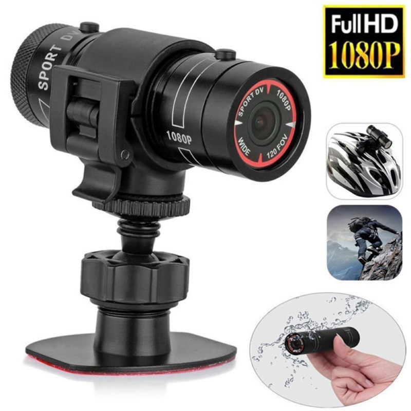 Mũ bảo hiểm thể thao máy ảnh xe đạp xe đạp xe máy Action Action Action Mini Camera DV F9 Máy quay phim đầy đủ 1080p HD Video Recorder