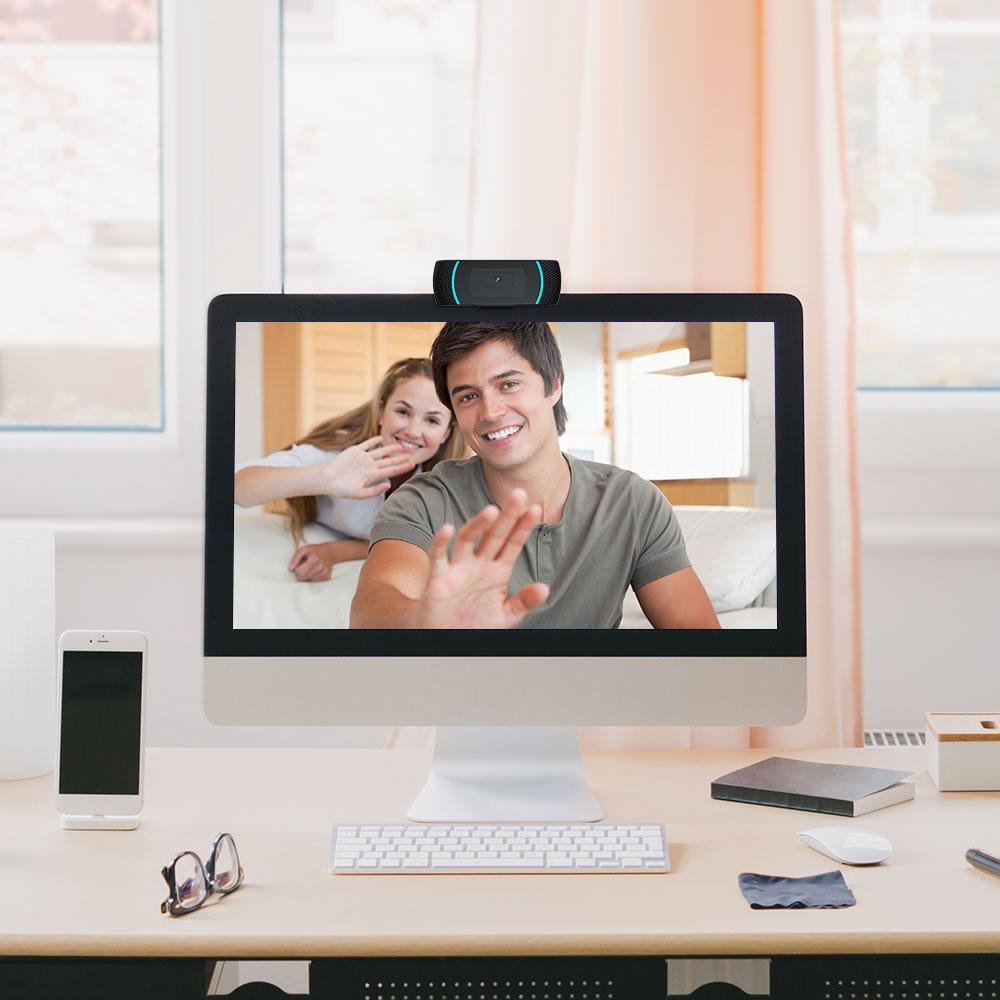 Webcam USB 720P PC với Micrô gắn liền để Ghi âm Cuộc họp Trực tuyến